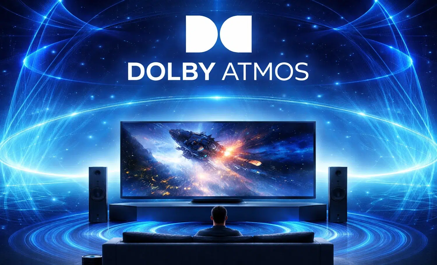 Dolby Atmos surround sound in the living room