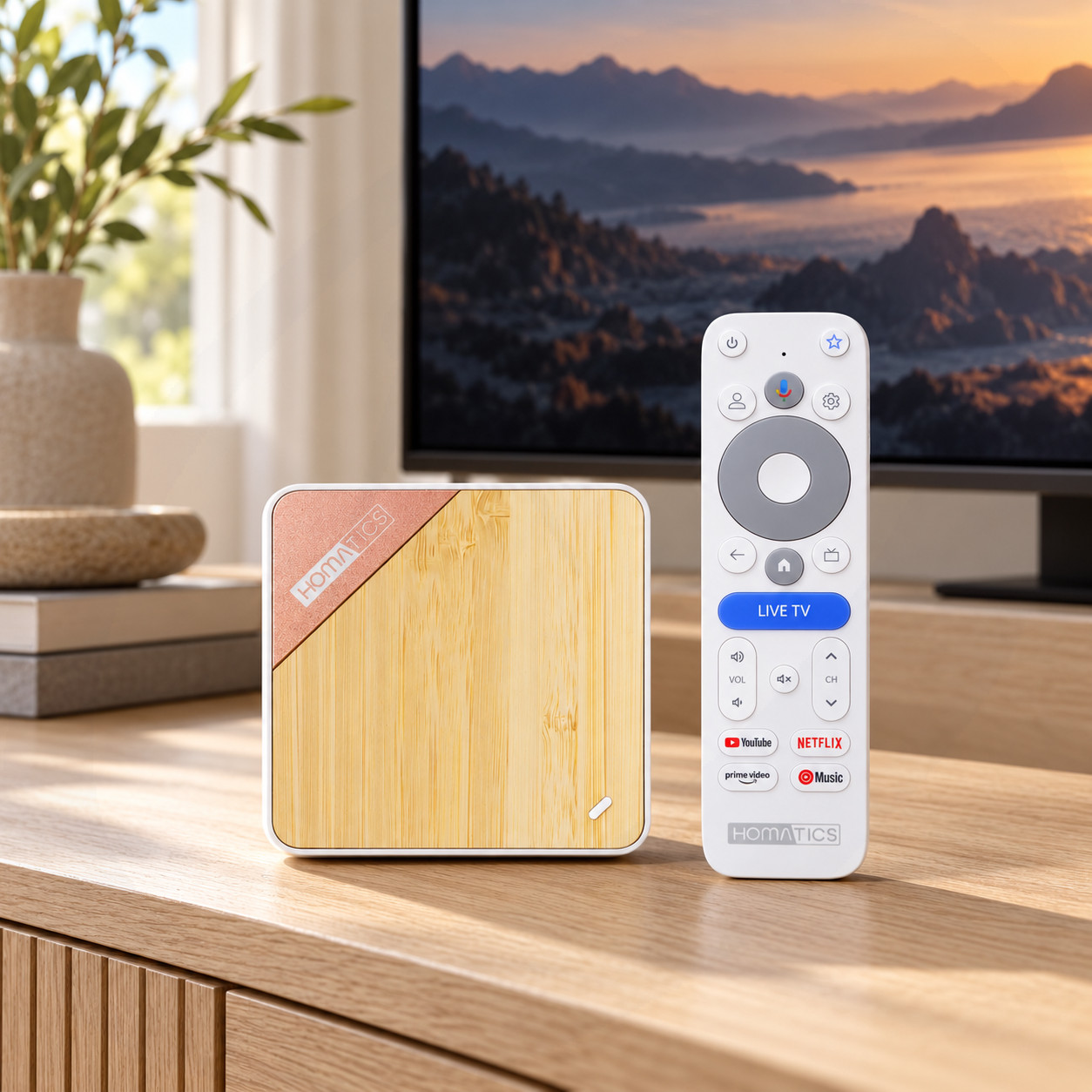 Homatics Box V2 PRO 64GB Premium TV Streaming Box 2026 (Inclusive Fastmate license)